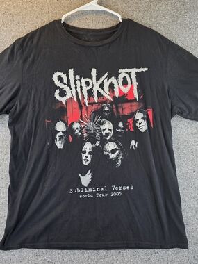 Slipknot Subliminal Verses World Tour 2005 Double Sided T-Shirt L